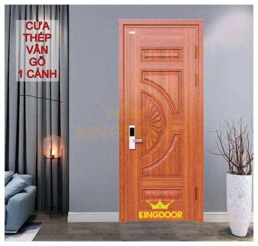Cửa thép vân gỗ KG-1.01H