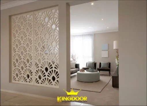 vách ngăn trang trí gỗ công nghiệp